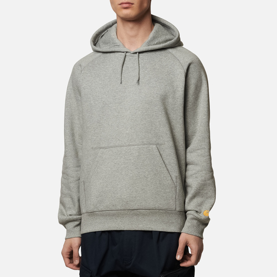 Мужская толстовка Carhartt WIP Chase 13 Oz Hooded Grey Heather/Gold