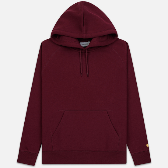 Мужская толстовка Carhartt WIP Chase 13 Oz Hooded Merlot/Gold