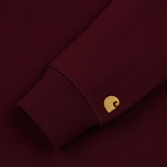 Мужская толстовка Carhartt WIP Chase 13 Oz Merlot/Gold