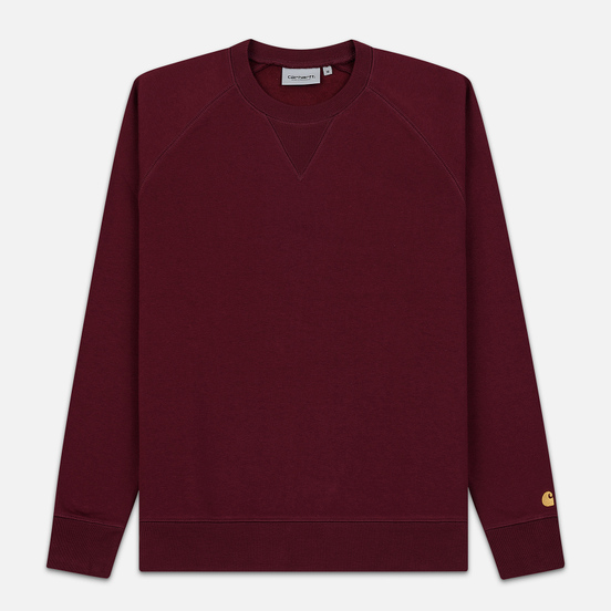 Мужская толстовка Carhartt WIP Chase 13 Oz Merlot/Gold