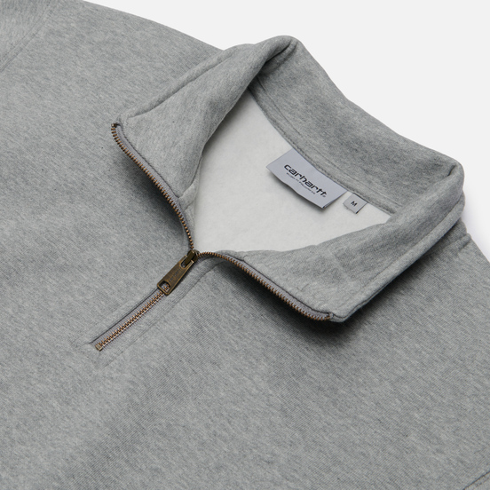 Мужская толстовка Carhartt WIP Chase Neck Zip 13 Oz Grey Heather/Gold