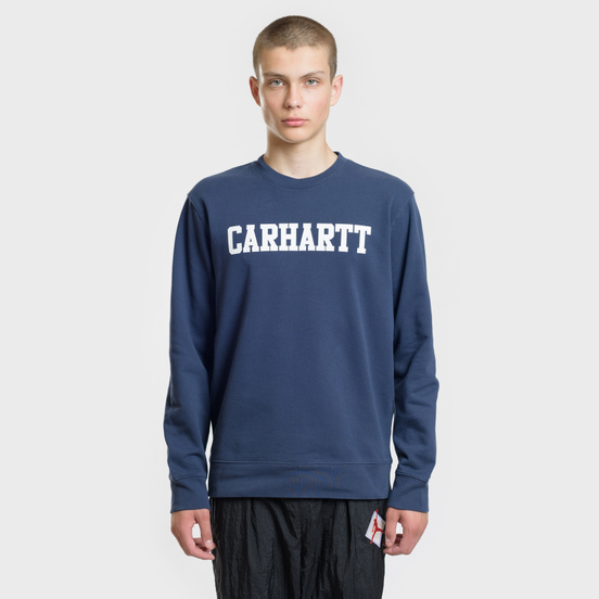 Мужская толстовка Carhartt WIP College 9.4 Oz Blue/White