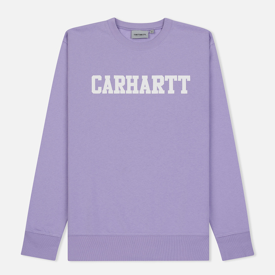 Мужская толстовка Carhartt WIP College 9.4 Oz Soft Lavender/White
