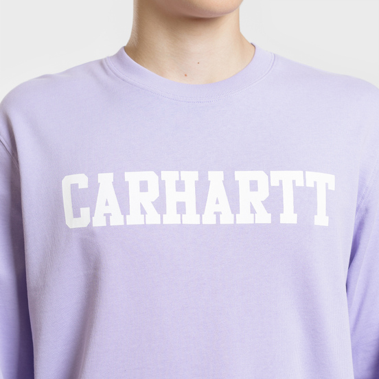 Мужская толстовка Carhartt WIP College 9.4 Oz Soft Lavender/White