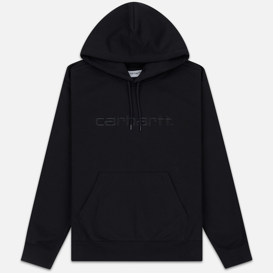 Мужская толстовка Carhartt WIP Hooded Carhartt 13 Oz Black/Black