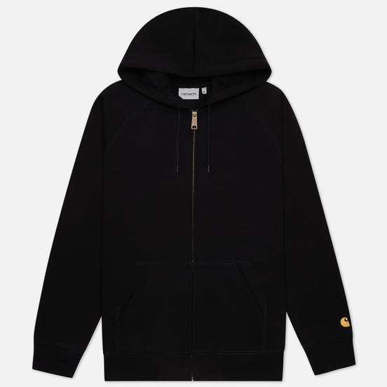 Мужская толстовка Carhartt WIP Chase 13 Oz Full-Zip Hoodie Black/Gold