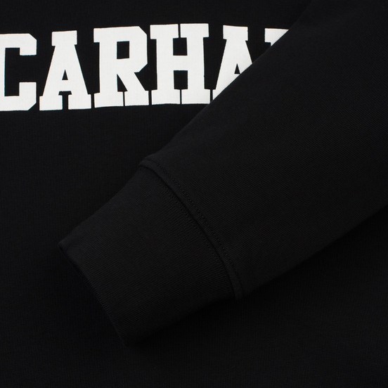 Мужская толстовка Carhartt WIP Hooded College 9.4 Oz Black/White
