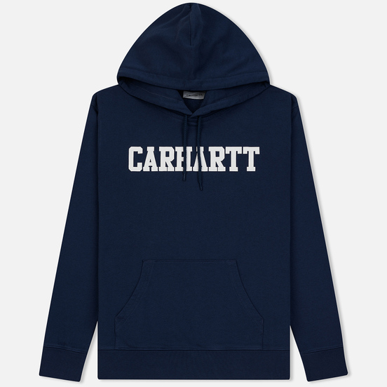 Мужская толстовка Carhartt WIP Hooded College 9.4 Oz Blue/White