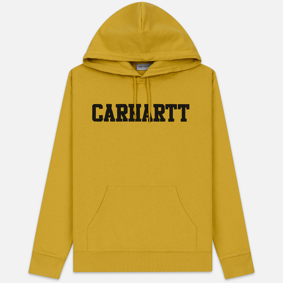 Мужская толстовка Carhartt WIP Hooded College 9.4 Oz Colza/Black