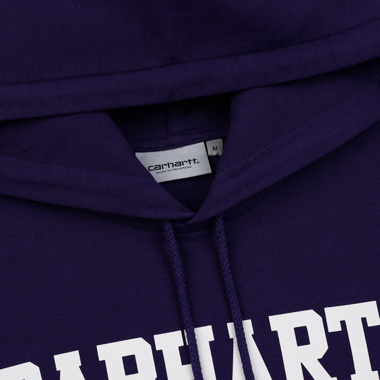 Мужская толстовка Carhartt WIP Hooded College 9.4 Oz Royal Violet/White