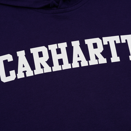Мужская толстовка Carhartt WIP Hooded College 9.4 Oz Royal Violet/White