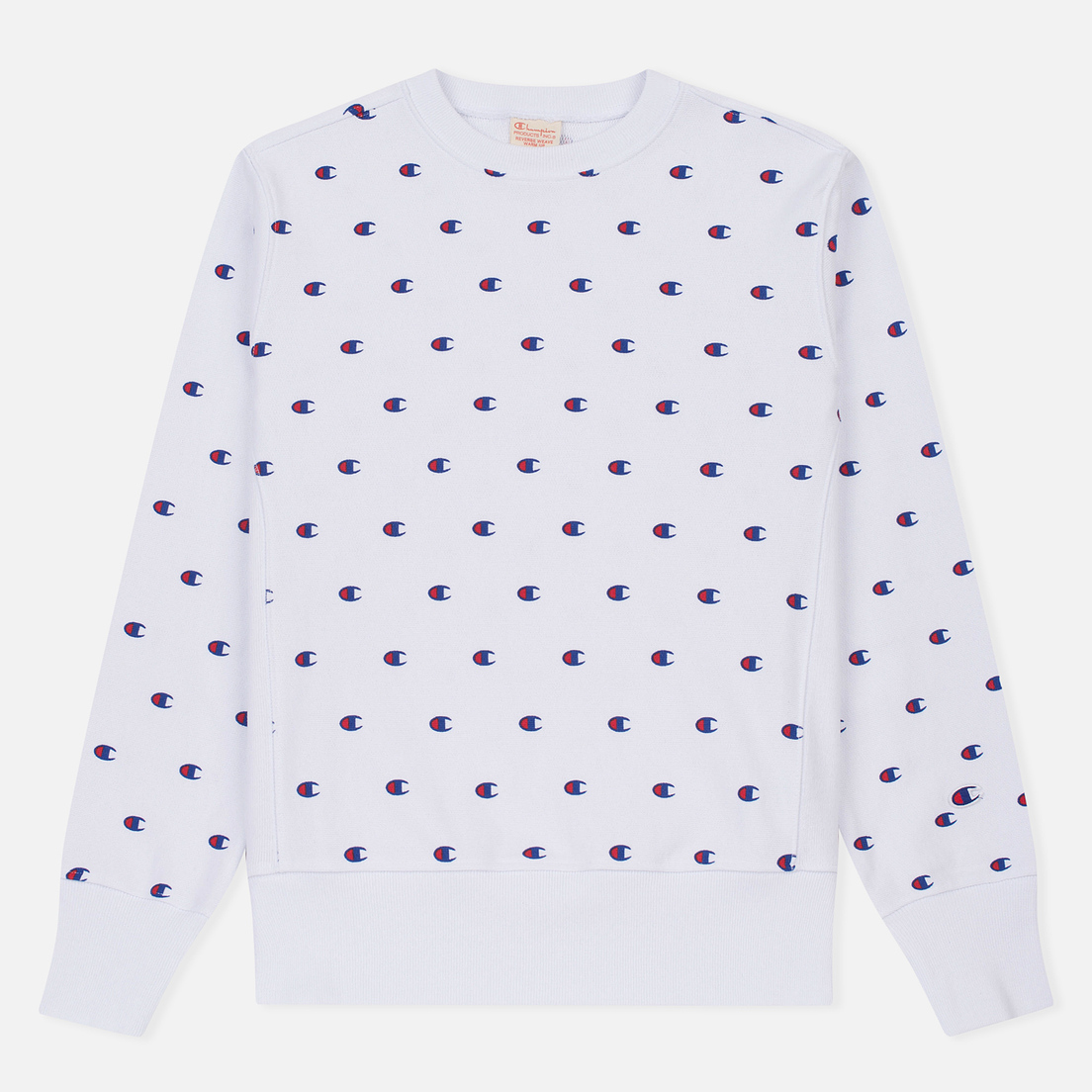 Champion Reverse Weave Мужская толстовка All Over Embroidered Crew Neck
