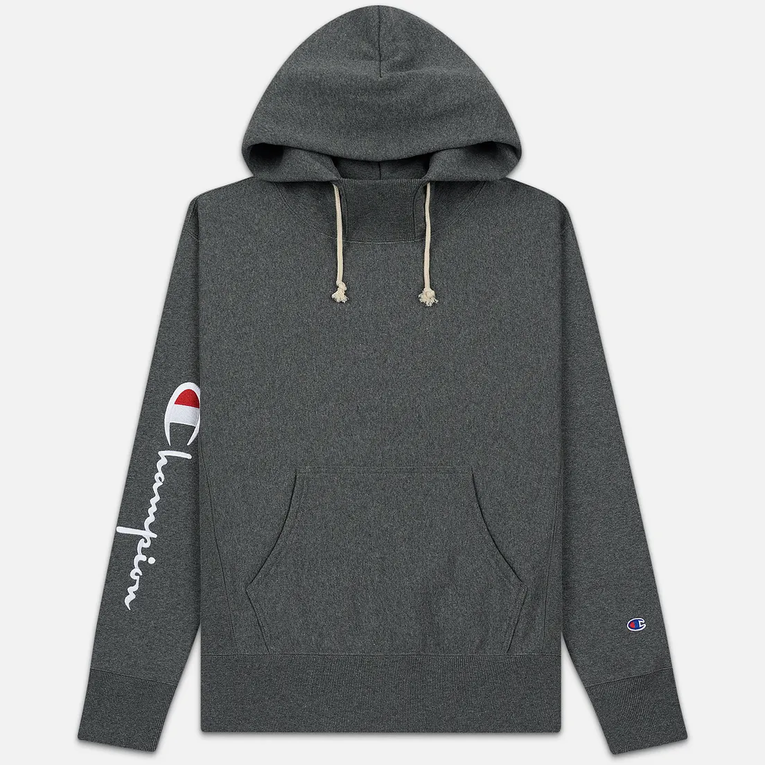 Champion Reverse Weave Мужская толстовка Big Script Arm Hooded