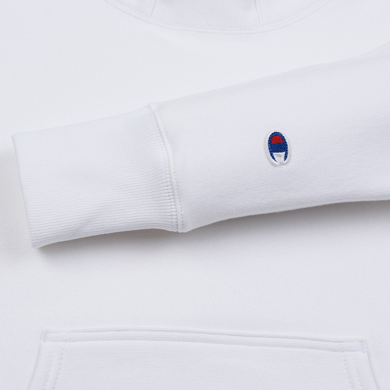 Мужская толстовка Champion Reverse Weave Big Script Arm Hooded White