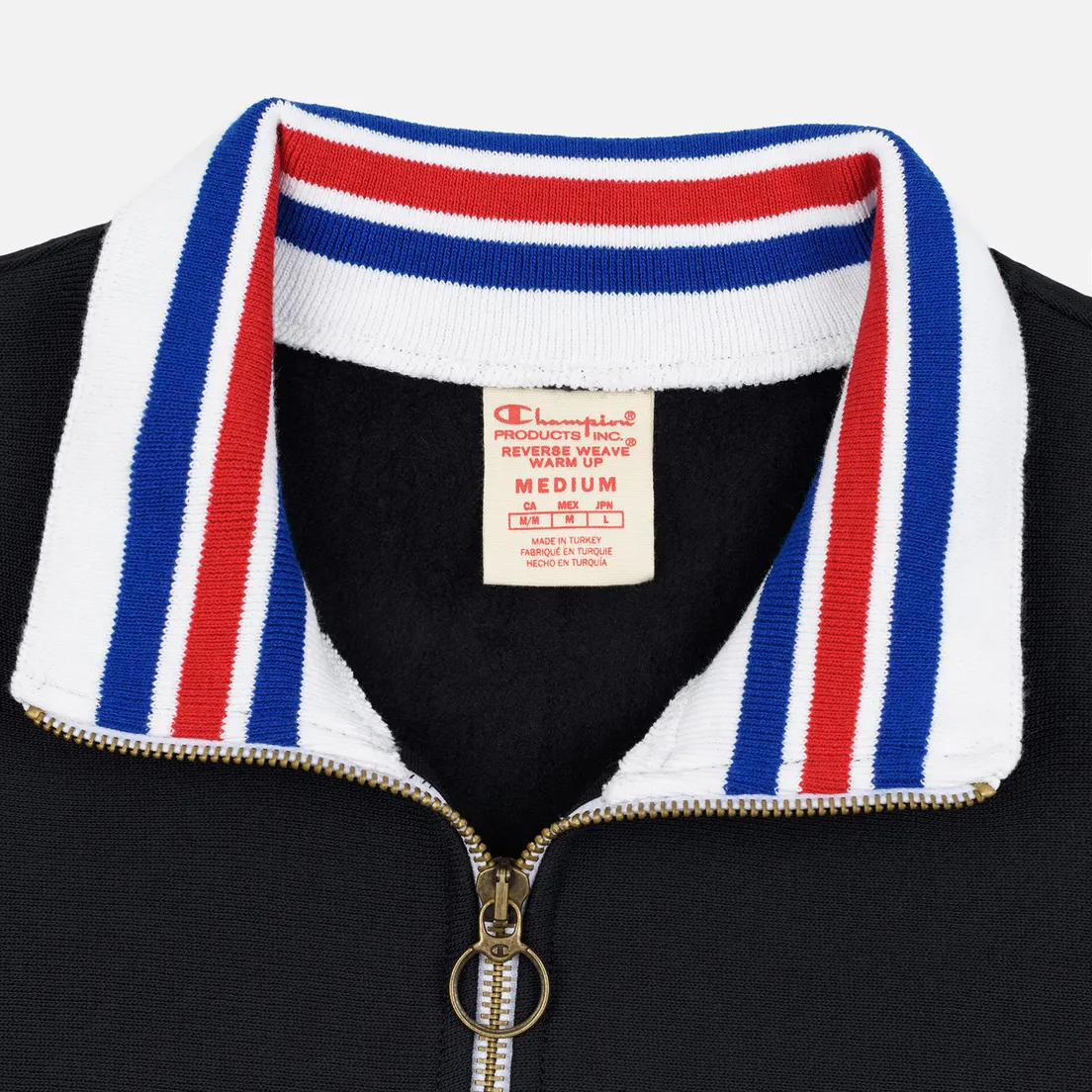 Champion Reverse Weave Мужская толстовка Big Script Block Half Zip