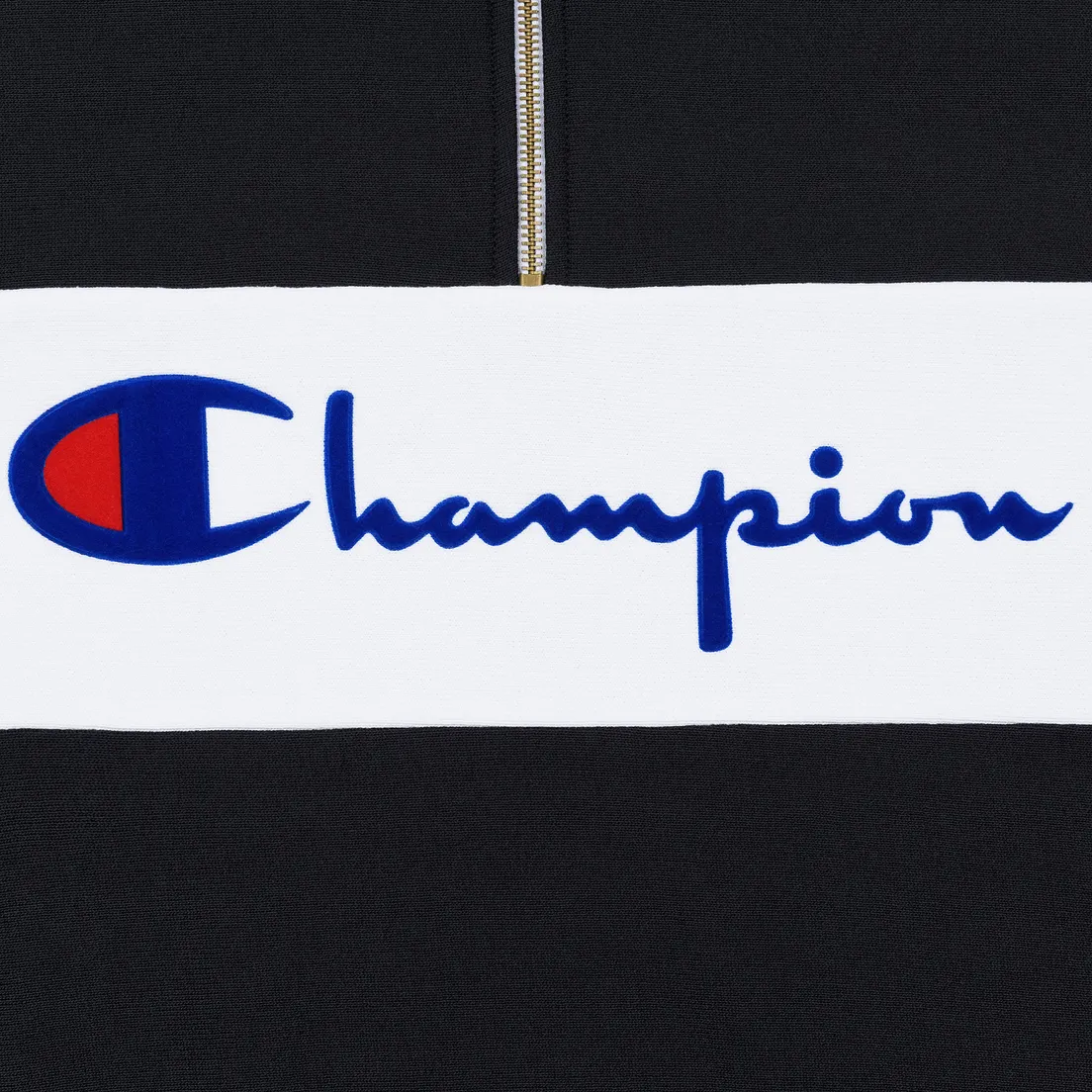 Champion Reverse Weave Мужская толстовка Big Script Block Half Zip