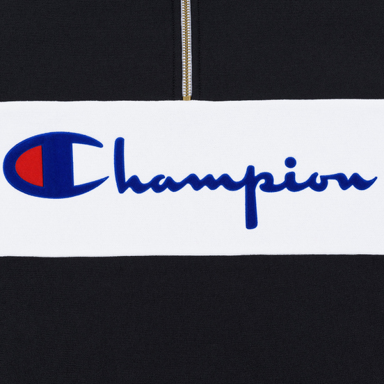 Мужская толстовка Champion Reverse Weave Big Script Block Half Zip Black/White
