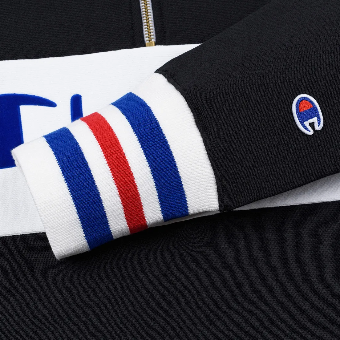 Champion Reverse Weave Мужская толстовка Big Script Block Half Zip