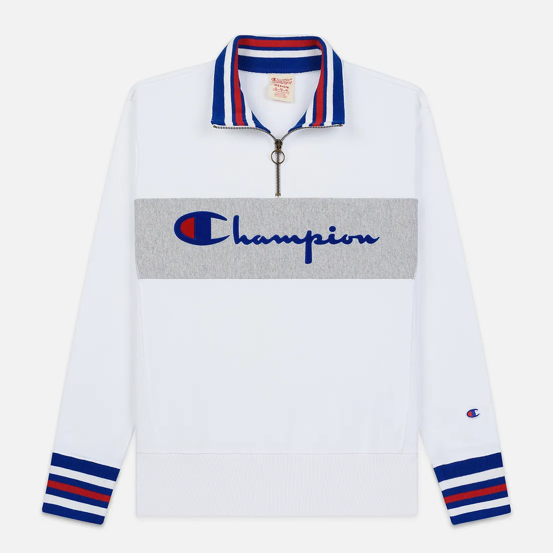 Champion Reverse Weave Мужская толстовка Big Script Block Half Zip