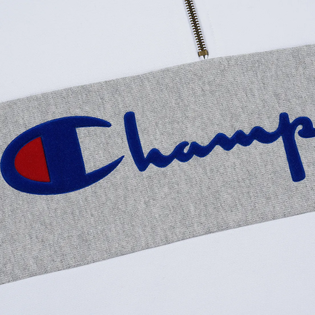 Champion Reverse Weave Мужская толстовка Big Script Block Half Zip