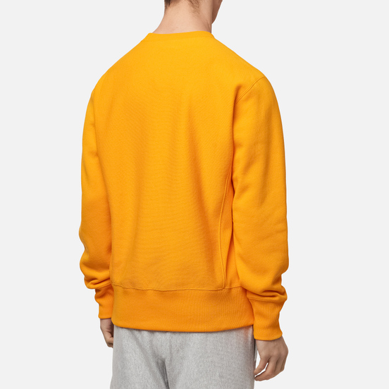 Мужская толстовка Champion Reverse Weave Big Script Crew Neck Orange
