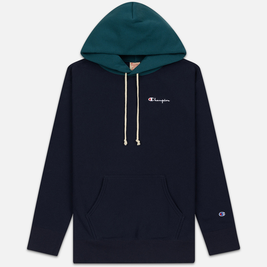 Мужская толстовка Champion Reverse Weave Color Block Hooded Navy/Teal