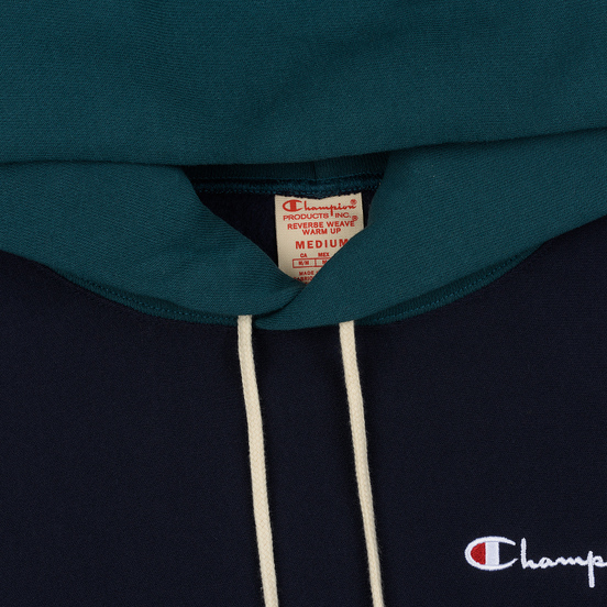 Мужская толстовка Champion Reverse Weave Color Block Hooded Navy/Teal