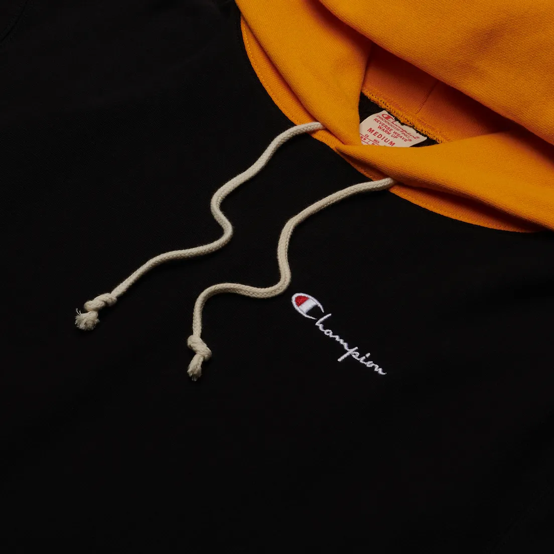 Champion Reverse Weave Мужская толстовка Contrast Hoodie Logo Script