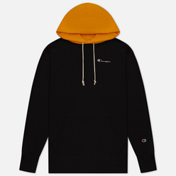 Мужская толстовка Champion Reverse Weave Contrast Hoodie Logo Script Black