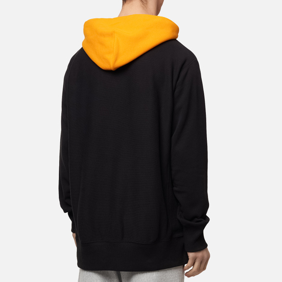 Мужская толстовка Champion Reverse Weave Contrast Hoodie Logo Script Black