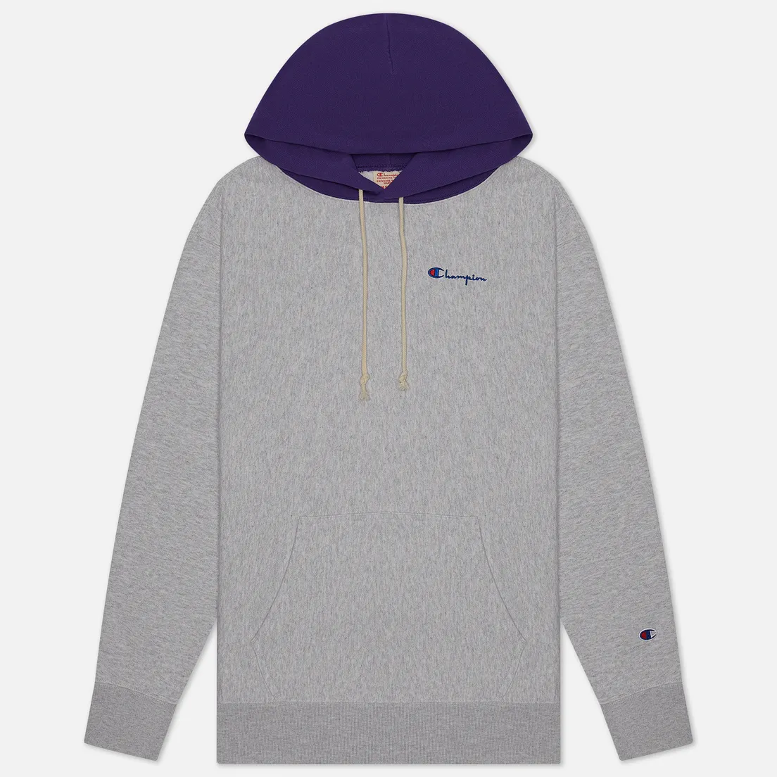 Champion Reverse Weave Мужская толстовка Contrast Hoodie Logo Script