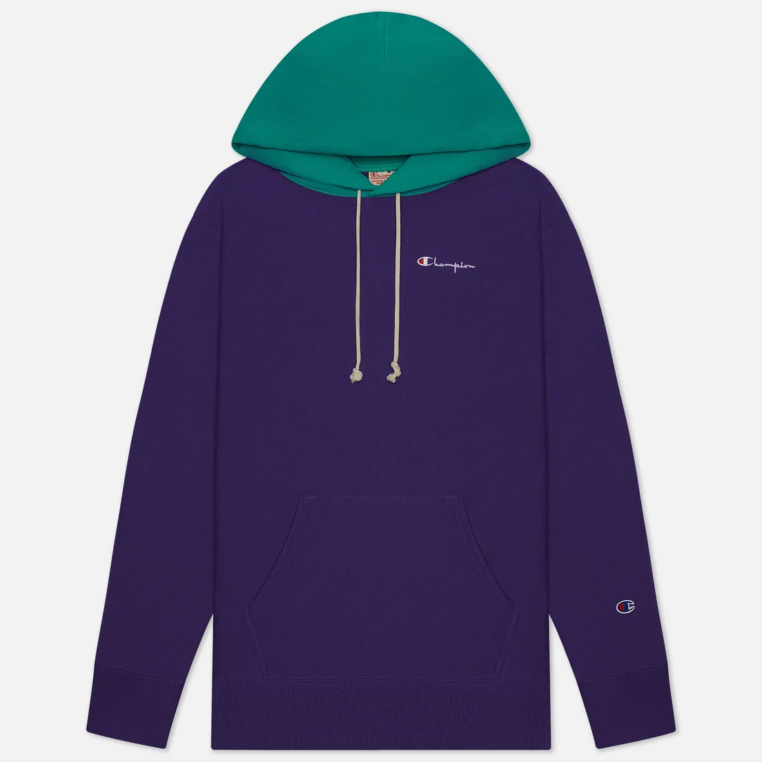 Champion Reverse Weave Мужская толстовка Contrast Hoodie Logo Script