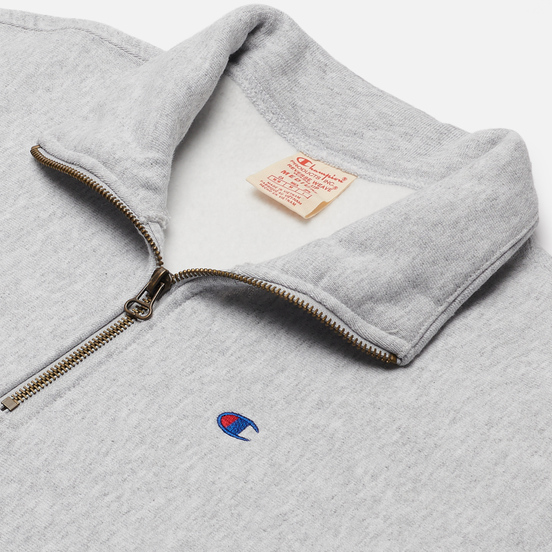 Мужская толстовка Champion Reverse Weave Half Zip-Up Light Grey