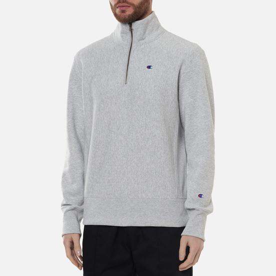 Мужская толстовка Champion Reverse Weave Half Zip-Up Light Grey