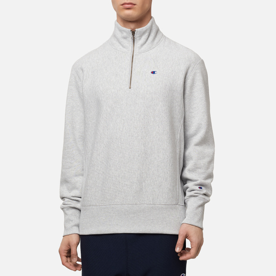 Мужская толстовка Champion Reverse Weave Half Zip-Up Light Grey