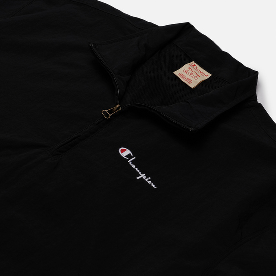 Мужская толстовка Champion Reverse Weave Half Zip-Up Script Logo Track Black