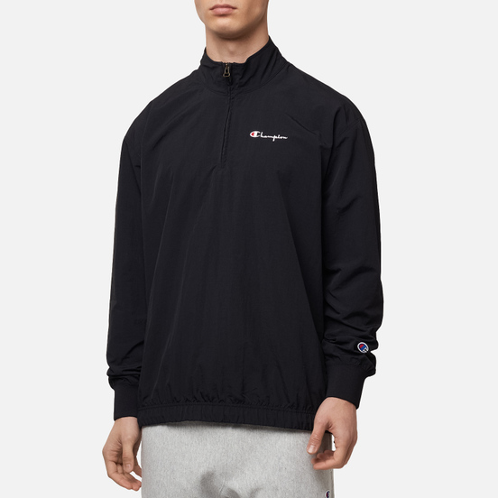 Мужская толстовка Champion Reverse Weave Half Zip-Up Script Logo Track Black