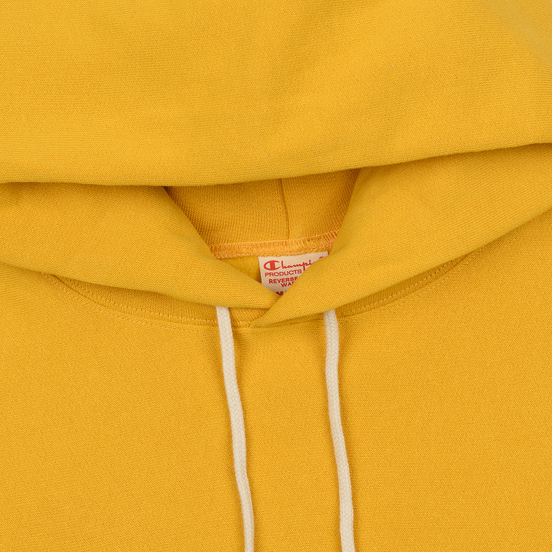 Мужская толстовка Champion Reverse Weave Hooded Big Script Logo Golden Rod