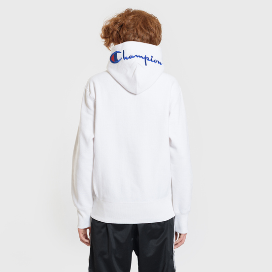 Мужская толстовка Champion Reverse Weave Hooded Brushed Fleece White