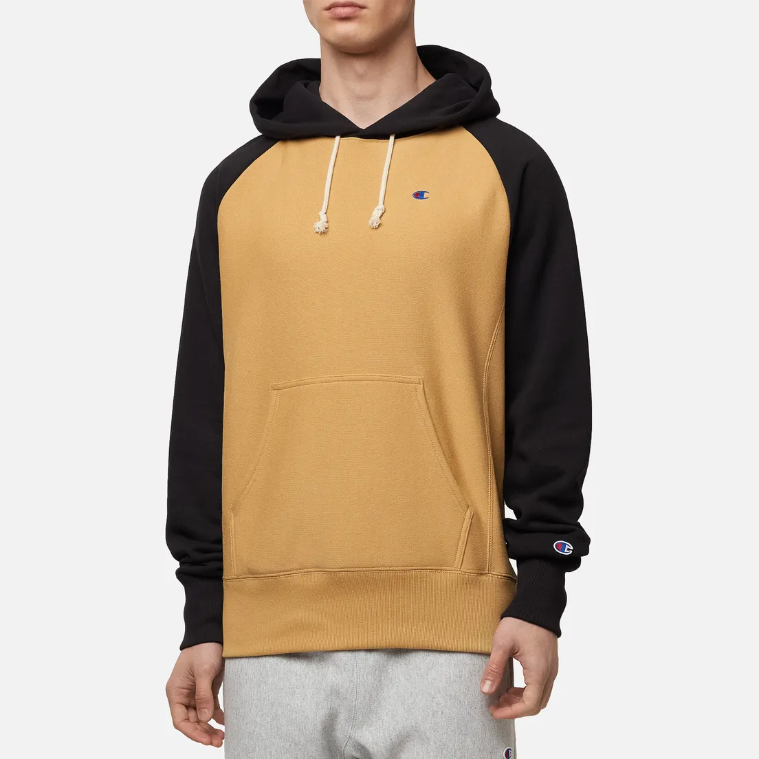 Champion Reverse Weave Мужская толстовка Hoodie Script Bicolor