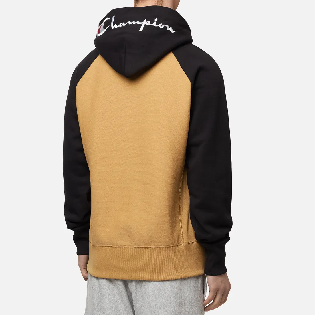 Champion Reverse Weave Мужская толстовка Hoodie Script Bicolor
