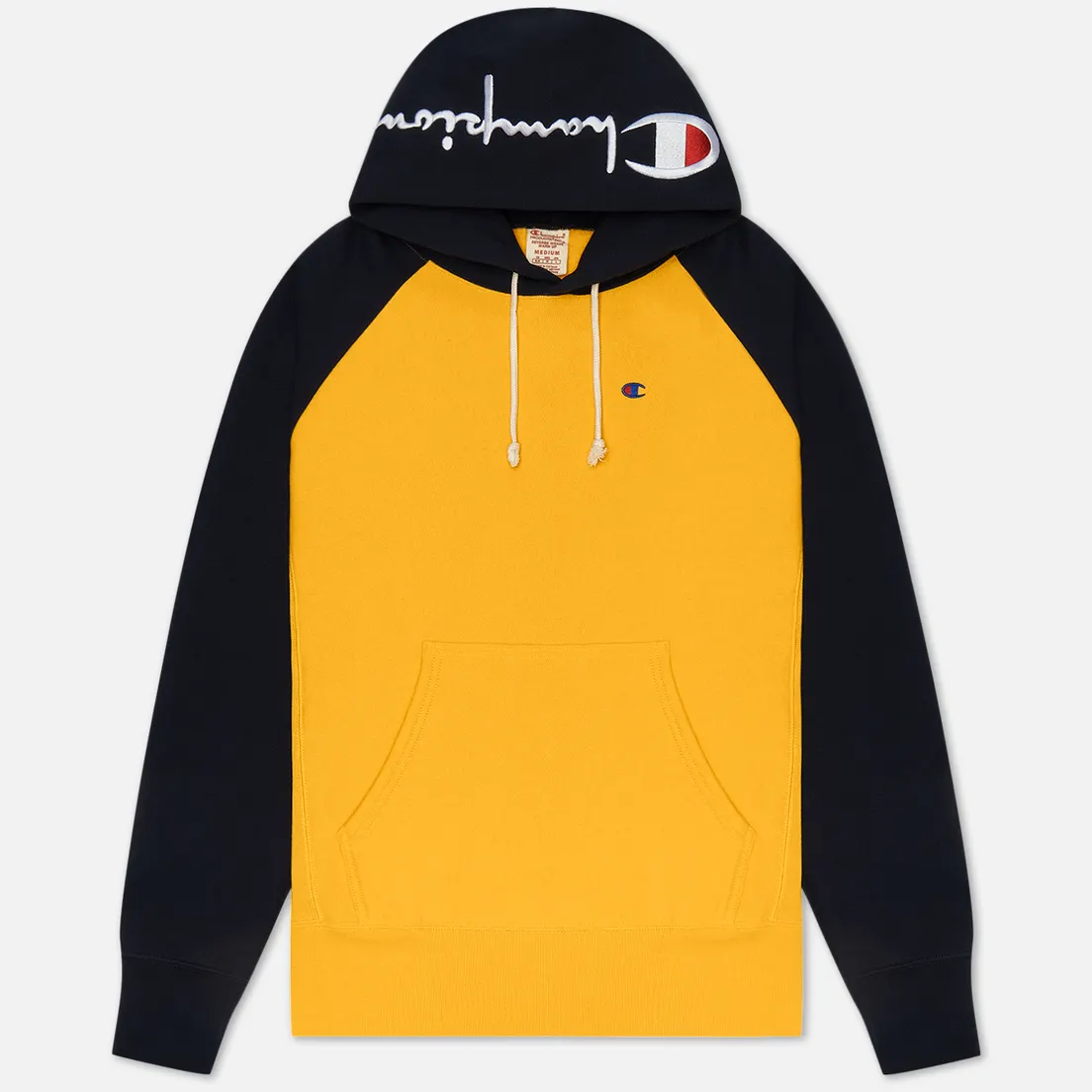 Champion Reverse Weave Мужская толстовка Hoodie Script Bicolor