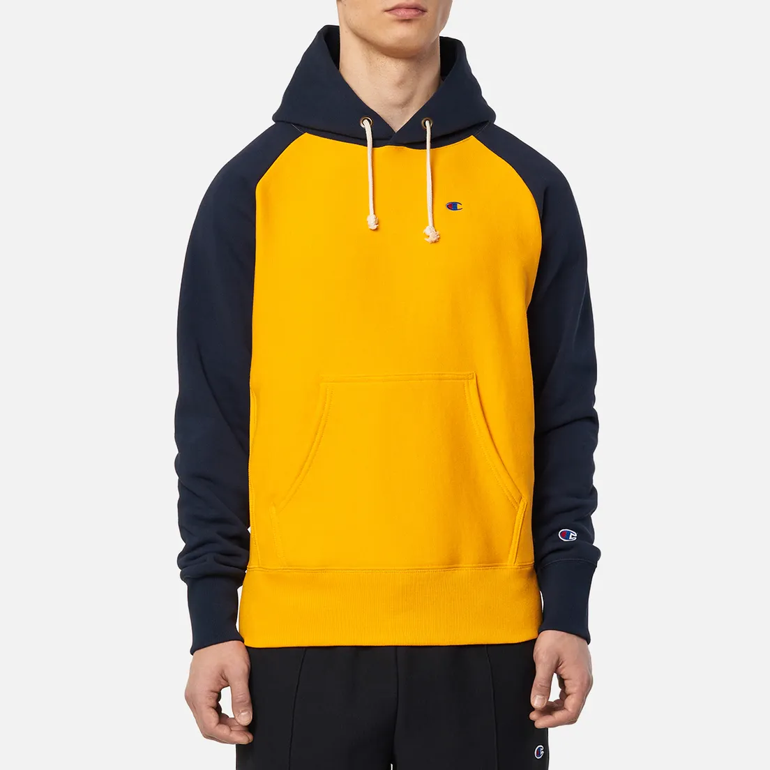 Champion Reverse Weave Мужская толстовка Hoodie Script Bicolor
