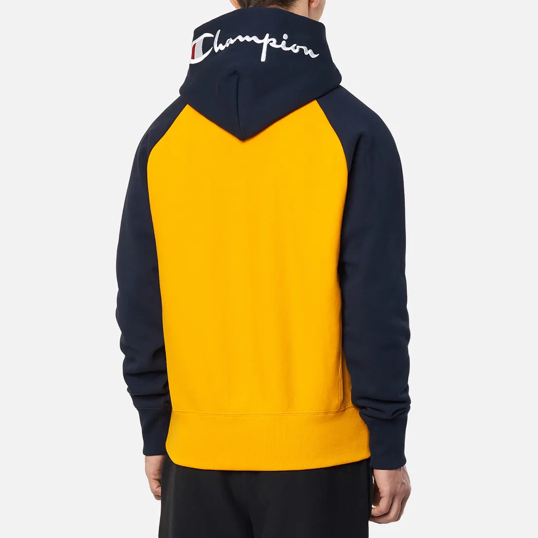Champion Reverse Weave Мужская толстовка Hoodie Script Bicolor