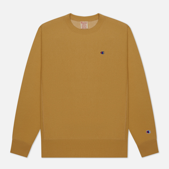 Мужская толстовка Champion Reverse Weave Logo Chest & Sleeve Crew Neck Beige