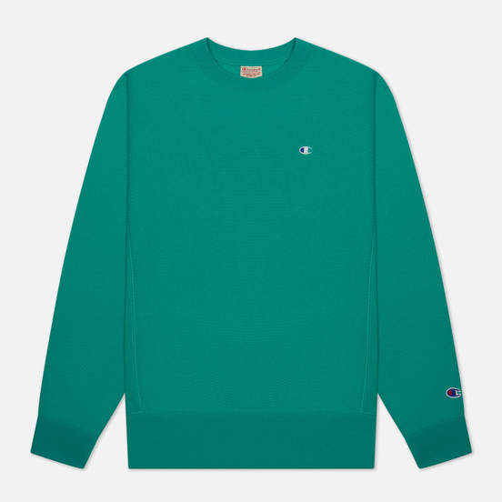 Мужская толстовка Champion Reverse Weave Logo Chest & Sleeve Crew Neck Bright Green
