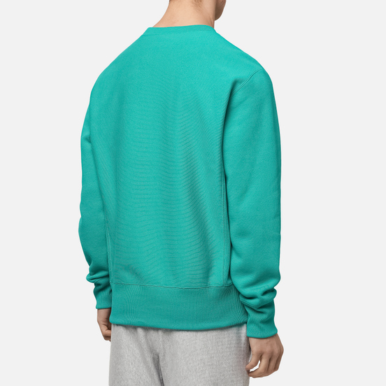 Мужская толстовка Champion Reverse Weave Logo Chest & Sleeve Crew Neck Bright Green