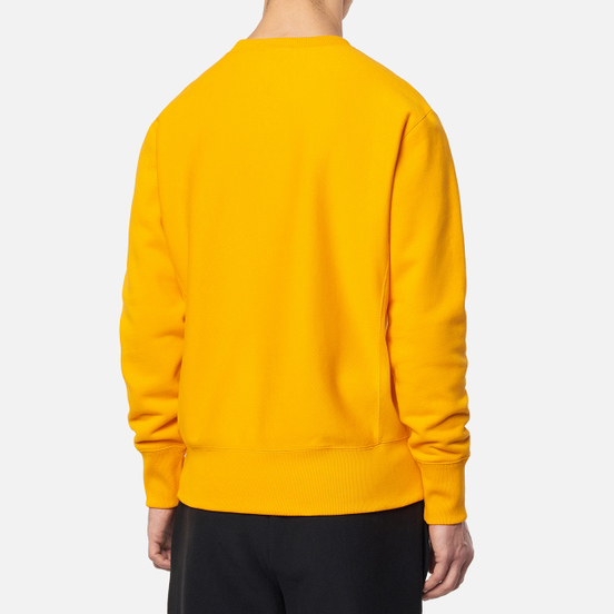 Мужская толстовка Champion Reverse Weave Logo Chest & Sleeve Crew Neck Zinc Yellow