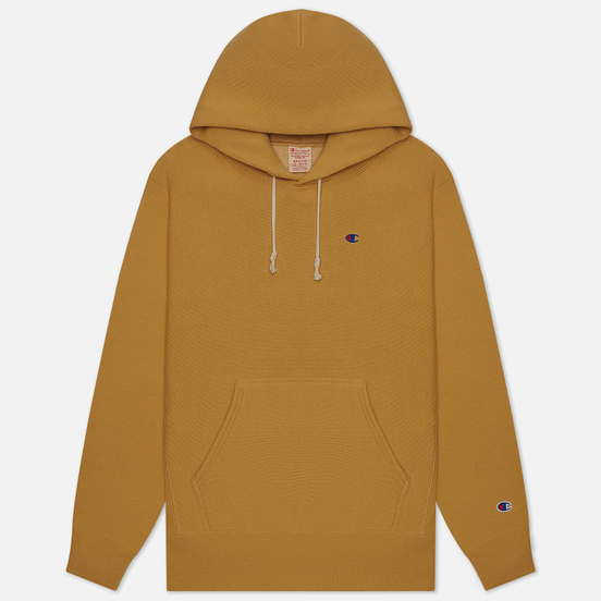 Мужская толстовка Champion Reverse Weave Logo Chest & Sleeve Hoodie Beige