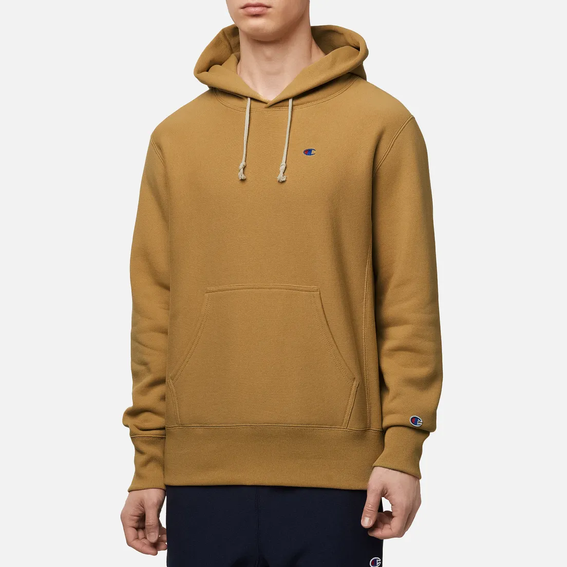 Champion Reverse Weave Мужская толстовка Logo Chest & Sleeve Hoodie
